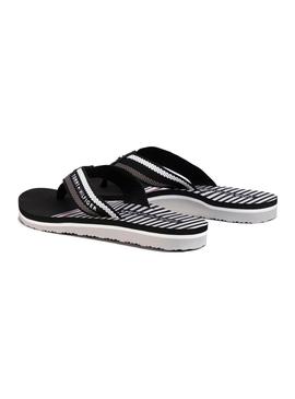 Chanclas Tommy Hilfiger Stripy Negro para Mujer