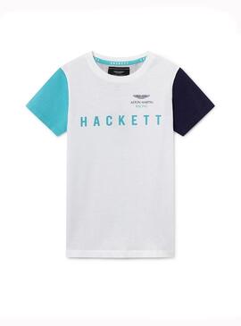 Camiseta Hackett Block Blanco Niño