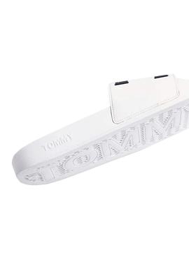 Chanclas Tommy Jeans Flag Blanco para Hombre