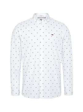 Camisa Tommy Jeans Dobby Blanco para Hombre