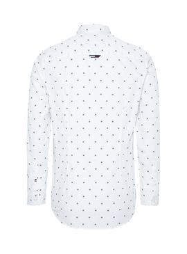 Camisa Tommy Jeans Dobby Blanco para Hombre
