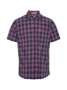 Camisa Tommy Jeans Check Rojo para Hombre