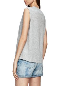 Camiseta Pepe Jeans Agnes Gris para Mujer