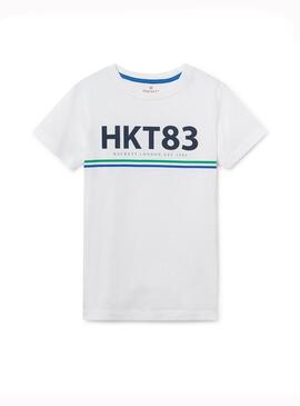 Camiseta Hackett 83 Blanco Niño