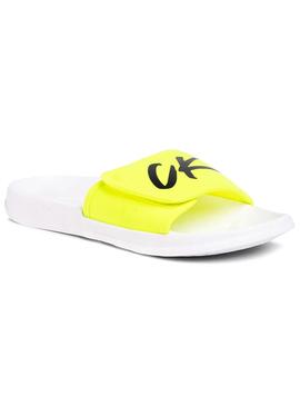 Chanclas Calvin Klein CK Wave Amarillo Para Hombre