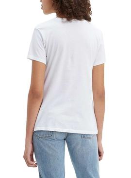 Camiseta Levis Super Mario Blanco Para Mujer