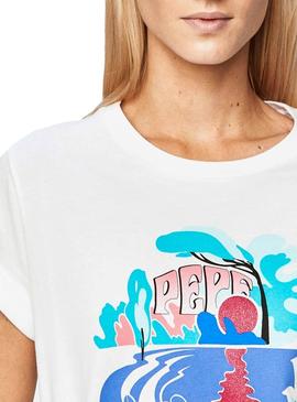 Camiseta Pepe Jeans Faith Blanco para Mujer
