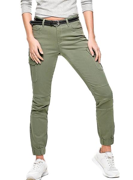 Pantalon Only Missouri Cargo Verde Mujer