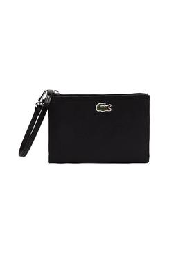 Bolso Lacoste Clutch Negro Para Mujer