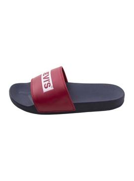 Chanclas Levis June Rojo para Hombre