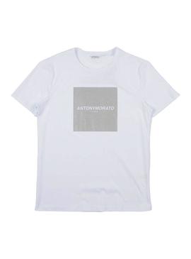 Camiseta Antony Morato Blanco Logo Para Hombre