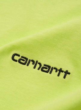 Camiseta Carhartt Script Embroidery Lima Hombre
