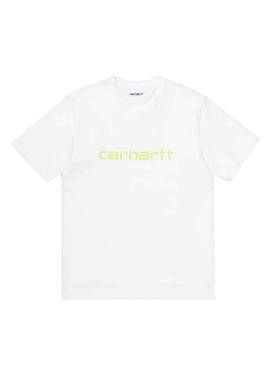 Camiseta Carhartt Script Embroidery Blanco Hombre
