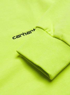 Sudadera Carhartt Script Embroidery Verde