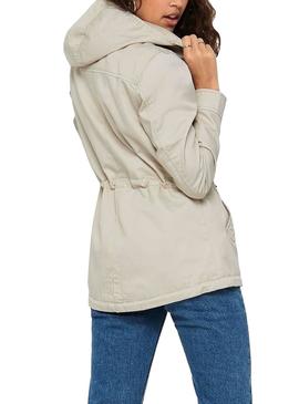 Parka Only New Lorca Spring Beige Para Mujer