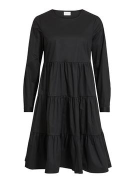 Vestido Vila Vidona Negro Para Mujer