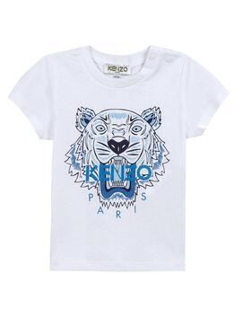 Camiseta Kenzo Tiger BB Optic Blanco Niño