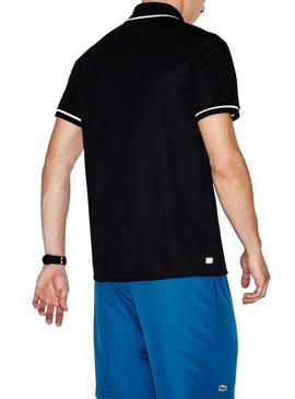 Polo Lacoste Tenis Negro para Hombre