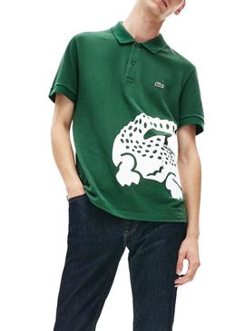 Polo Lacoste Maxi Croco Verde para Hombre