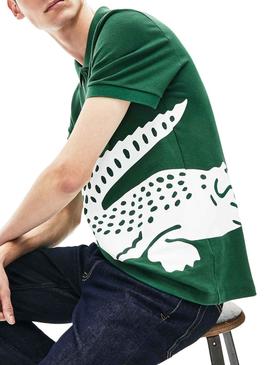 Polo Lacoste Maxi Croco Verde para Hombre