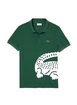 Polo Lacoste Maxi Croco Verde para Hombre