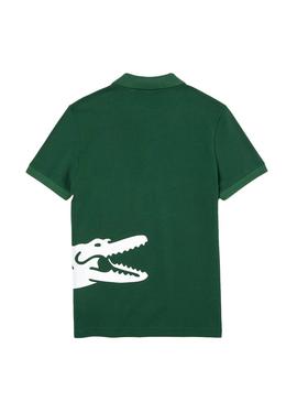 Polo Lacoste Maxi Croco Verde para Hombre