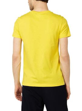 Camiseta Lacoste Logo 3D Amarillo Hombre