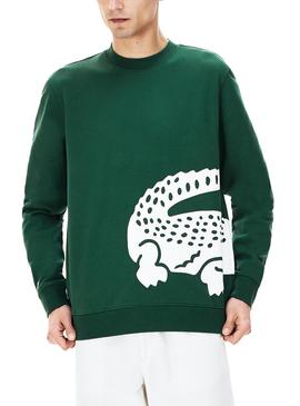 Sudadera Lacoste Maxi Logo Verde para Hombre