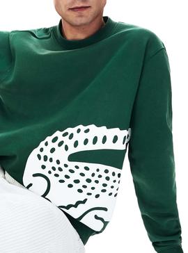 Sudadera Lacoste Maxi Logo Verde para Hombre