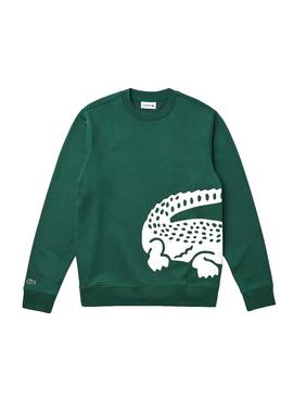 Sudadera Lacoste Maxi Logo Verde para Hombre