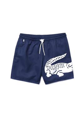 Bañador Lacoste Maxi Croco Azul para Hombre