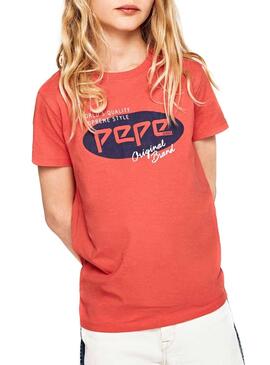 Camiseta Pepe Jeans Oscar Rojo Para Niño