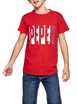 Camiseta Pepe Jeans Sacha Rojo Niño