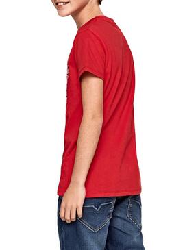 Camiseta Pepe Jeans Sacha Rojo Niño