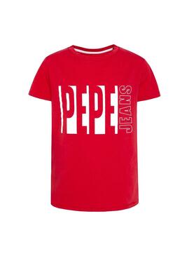 Camiseta Pepe Jeans Sacha Rojo Niño