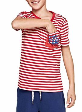 Camiseta Pepe Jeans Duke Rojo Para Niño