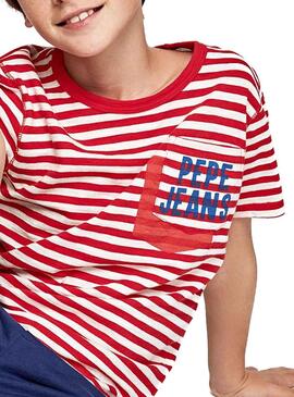 Camiseta Pepe Jeans Duke Rojo Para Niño