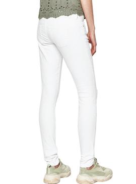 Pantalon Vaquero Only Coral Blanco para Mujer