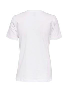 Camiseta Only Liggy Blanca para Mujer
