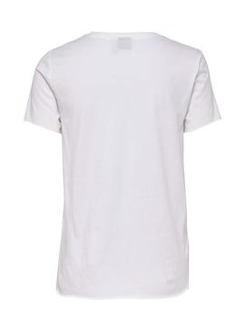 Camiseta Only Penauts Blanco para Mujer