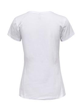 Camiseta Only Nima Party Blanco para Mujer