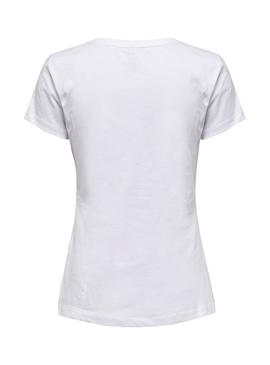 Camiseta Only Nima Blanco para Mujer
