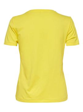 Camiseta Only Cina Amarillo para Mujer