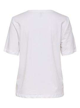 Camiseta Only Sui Blanco para Mujer