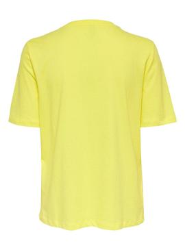 Camiseta Only Sui Amarillo para Mujer