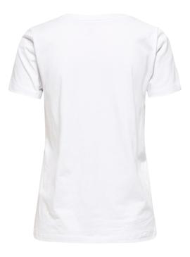 Camiseta Only Lava Blanco para Mujer