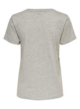 Camiseta Only Lava Gris para Mujer