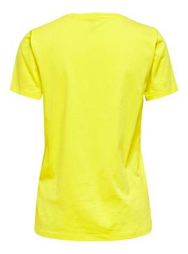 Camiseta Only Lava Amarillo para Mujer