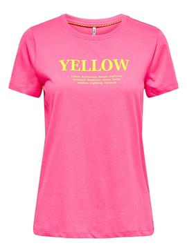Camiseta Only Lava Fucsia para Mujer