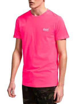 Camiseta Superdry Orange Label Fucsia para Hombre